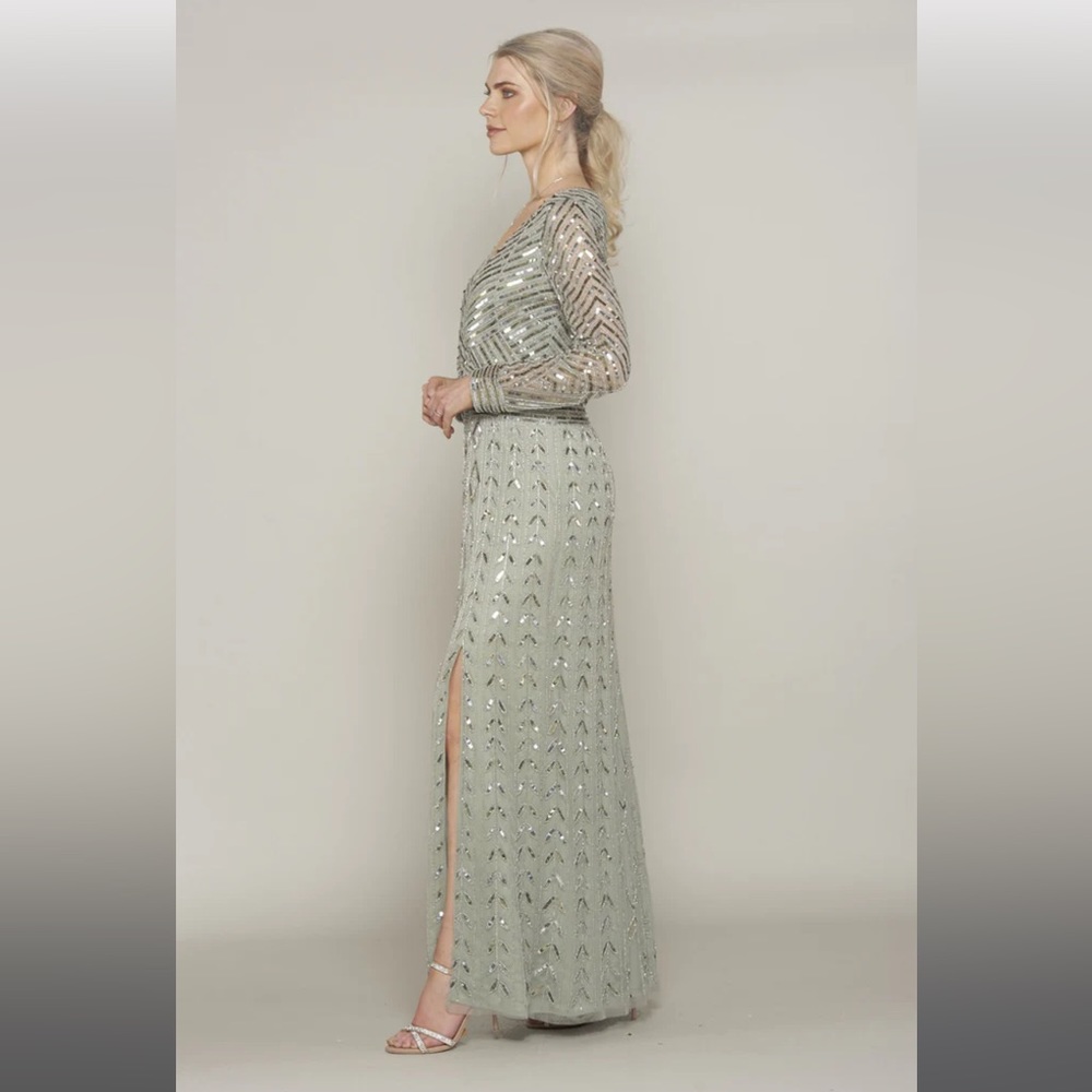 Sage Embellished Maxi Dress Gown